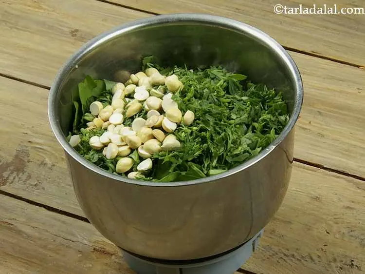 Step 4 – Add roasted chana dal. Most vendors term it is as daria. This is necessary to …