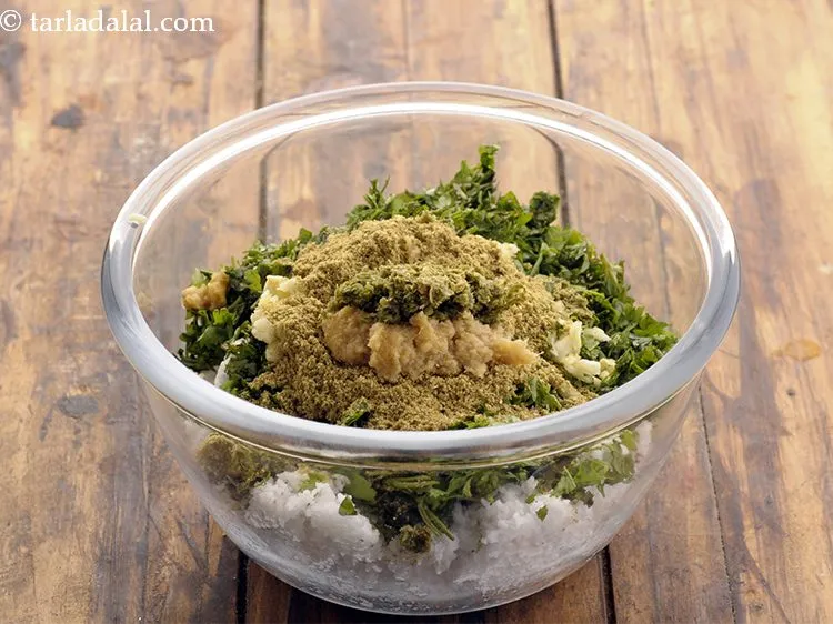 Step 10 – Add ginger-green chilli paste.