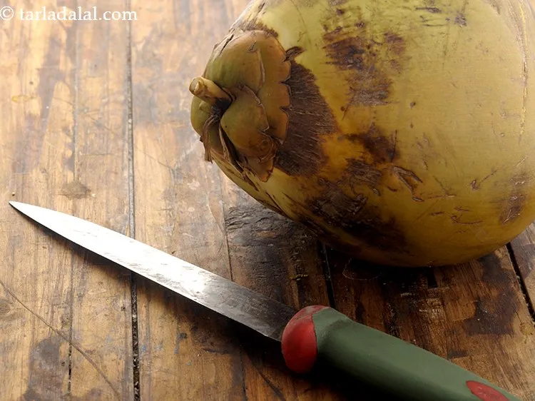 Step 11 – Now for&nbsp;<strong>coconut drink for endurance athletes</strong>, prefer this type of big sharp knife for cutting …