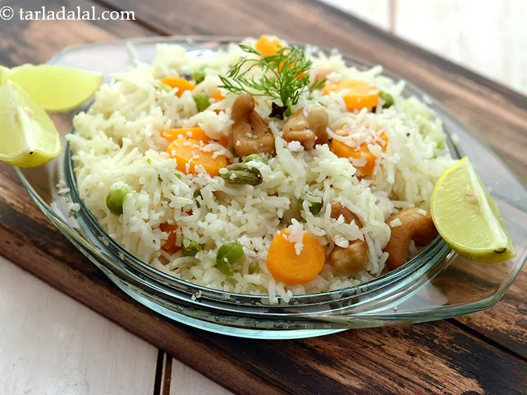 Step 42 – Serve<strong> coconut milk pulao recipe | Indian coconut milk rice | easy coconut rice pulao …