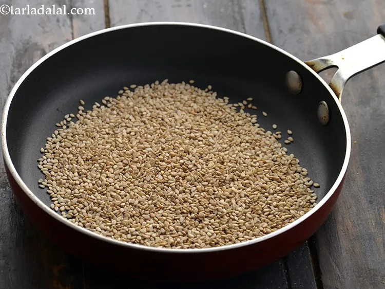 Step 10 – For making the South-Indian <strong>Coconut Rice</strong>, we will first heat a small broad non-stick pan …