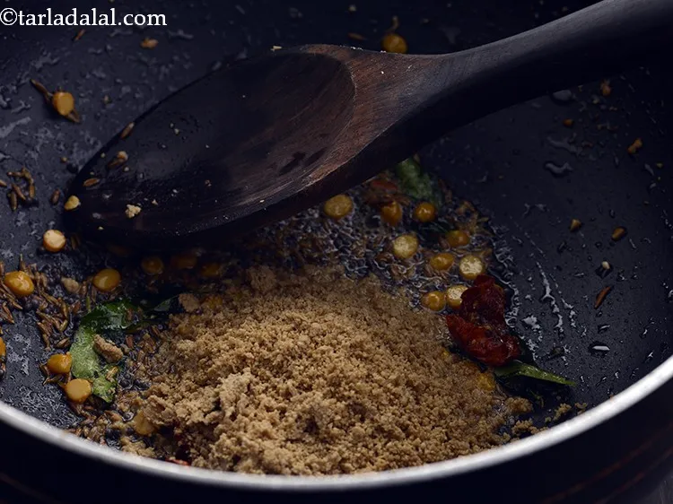 Step 25 – Add the prepared sesame powder.