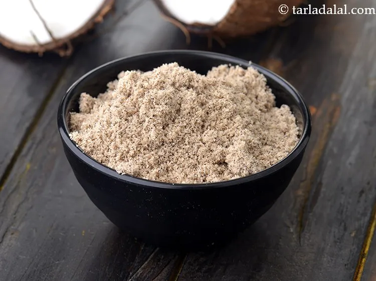 Step 11 – Add 1/2 cup&nbsp;<a href="https://www.tarladalal.com/glossary-coconut-flour-nariyal-ka-atta-2671i">coconut flour</a>.
