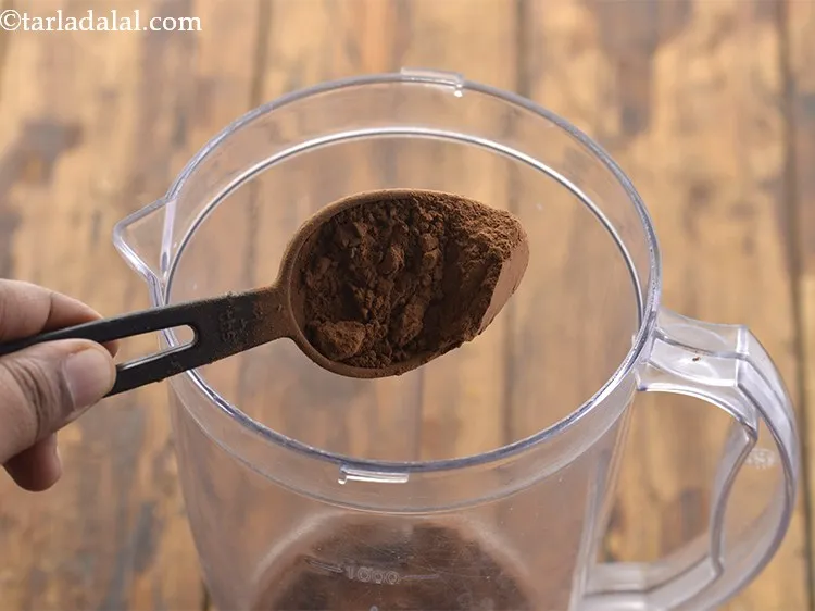 Step 2 – To make the <strong>cold cocoa milkshake</strong>, in a mixer jar take cocoa powder. Instead of …