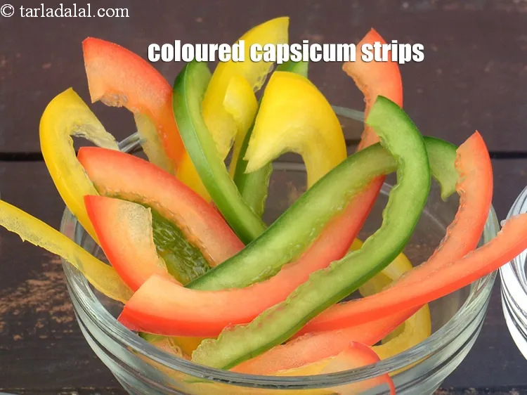 Step 36 – For the stuffing, along with onions and cucumber you can also spread some coloured capsicum …