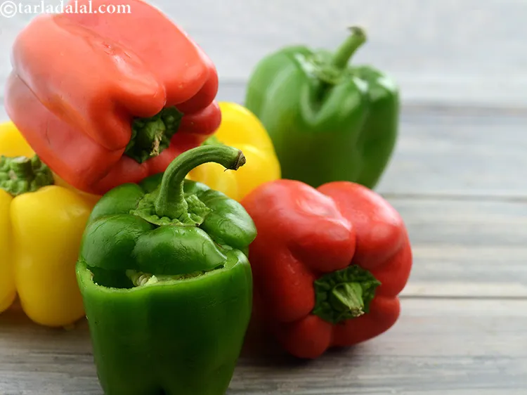 Step 12 – You can use coloured capsicum for a better eye appeal.
