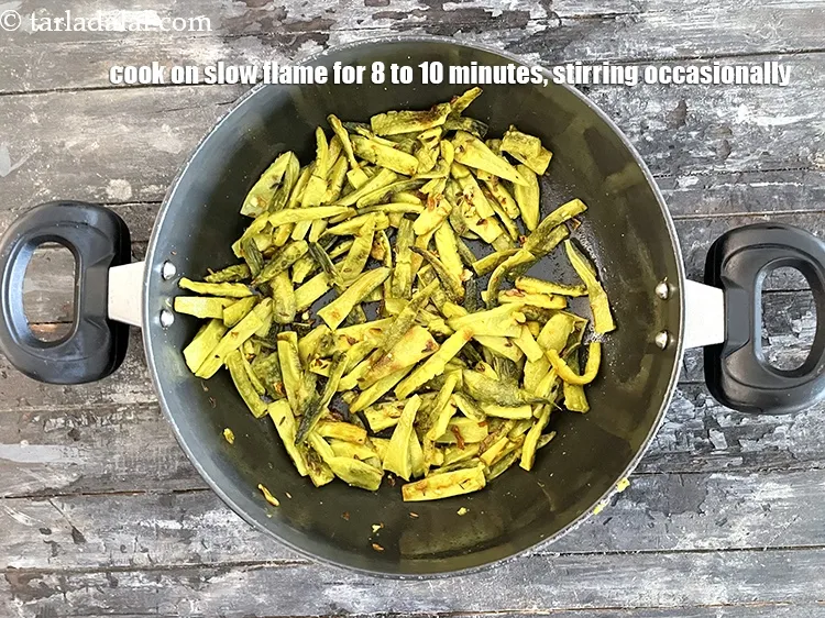 Step 19 – Cook on a slow flame for 8 to 10 minutes, while stirring occasionally.