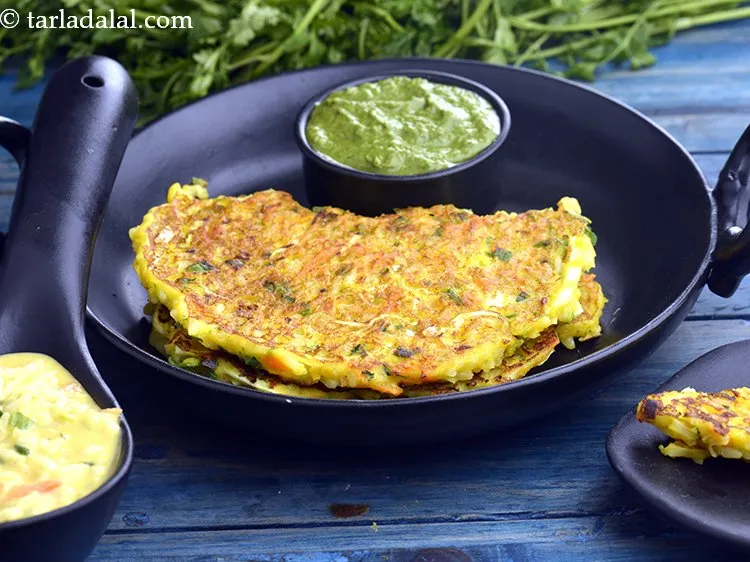 Step 19 – Serve <meta charset="UTF-8" /><strong>cooked rice pancake recipe&nbsp;|&nbsp;rice pancakes Indian style&nbsp;|&nbsp;leftover rice pancake&nbsp;|&nbsp;chawal ka cheela&nbsp;| </strong>immediately …