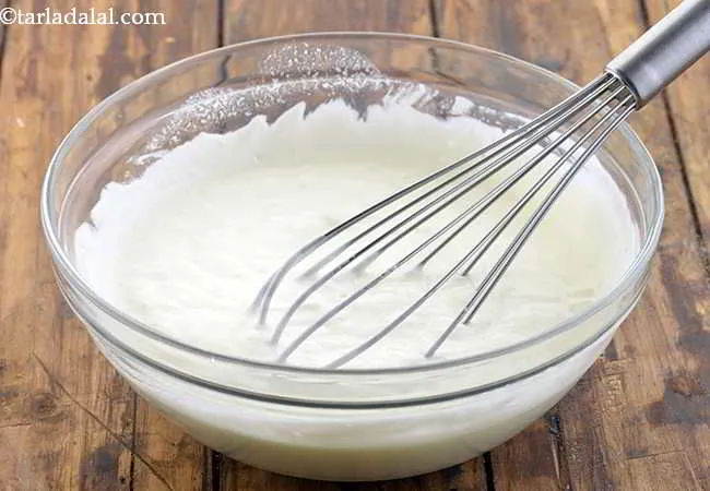 Step 2 – Beat the low fat dahi well with the help of a whisk. Make sure it …