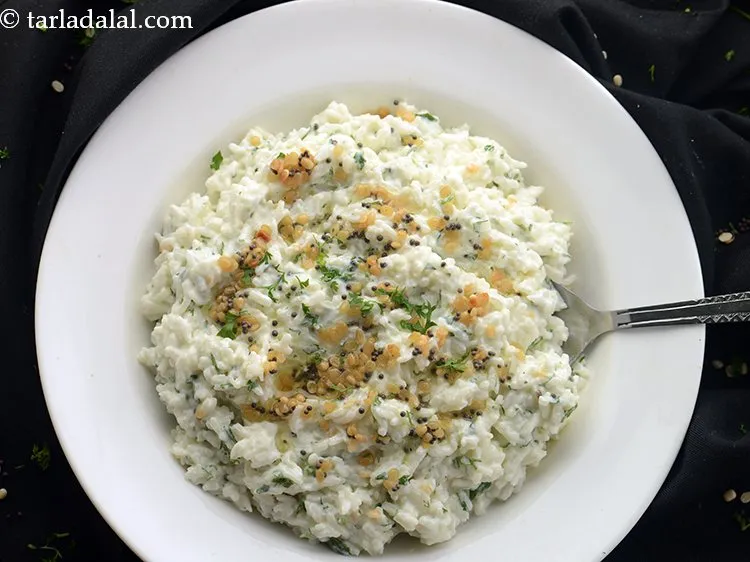Step 20 – Serve&nbsp;<strong>coriander curd rice recipe | South Indian coriander curd rice | coriander dahi chawal |</strong>&nbsp;cold …