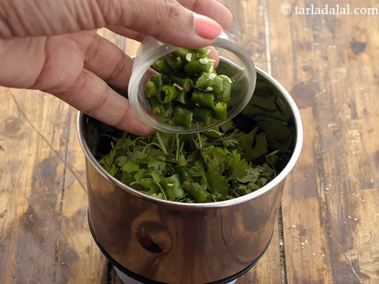 Step 4 – Add green chillies. you can increase or reduce the spice level as per your prefrence.