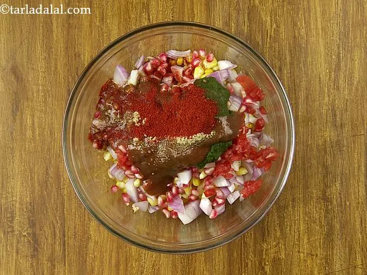 Step 13 – Add the chilli powder. Also, you can add finely chopped green chillies if you want …