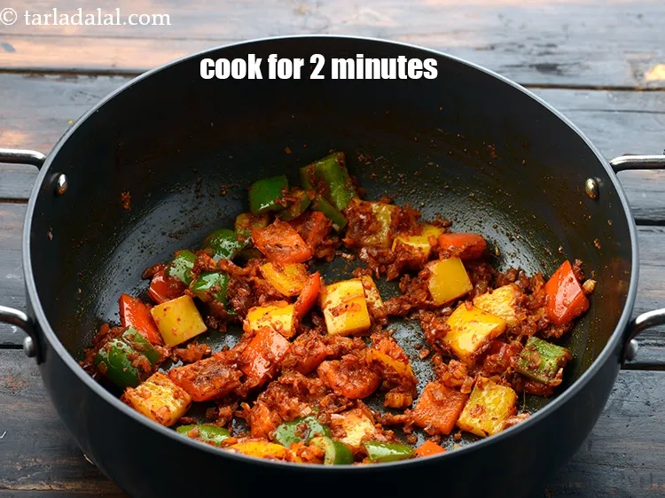 Step 19 – Mix well and cook on a medium flame for 2 minutes, while stirring occasionally.