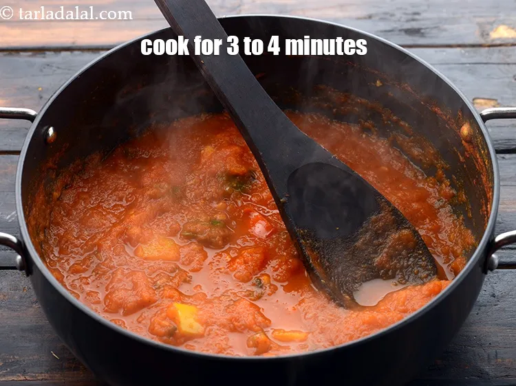Step 22 – Mix well and cook on a medium flame for 3 to 4 minutes, while stirring …