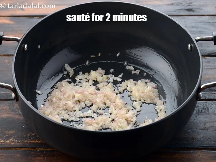 Step 12 – Saut&eacute; on a medium flame for 2 minutes.