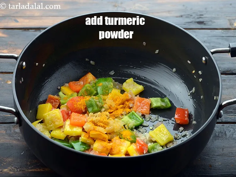 Step 16 – Add 1/4 tsp&nbsp;<a href="https://www.tarladalal.com/glossary-turmeric-powder-haldi-645i">turmeric powder (haldi)</a>.