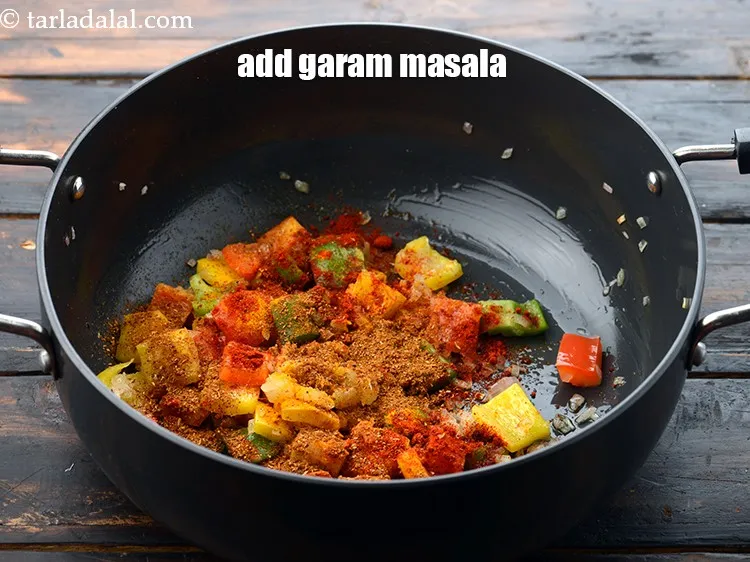 Step 18 – Add 1 tsp&nbsp;<a href="https://www.tarladalal.com/garam-masala-163r">garam masala</a>.&nbsp;