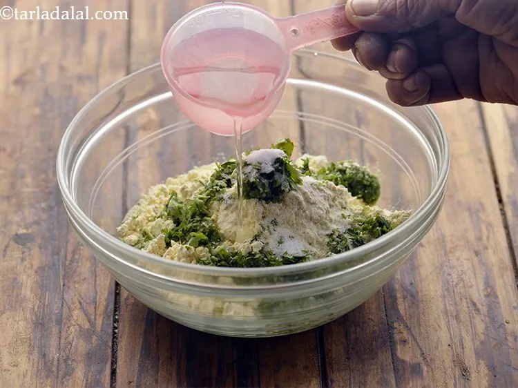 Step 9 – Add approx. &frac14; cup of water.