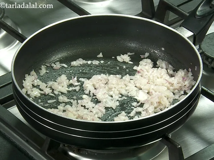 Step 15 – Saut&eacute; on a medium flame for 2 minutes or till the onions are soft and …