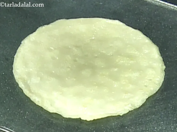 Step 35 – Place a pancake on a clean, dry surface.