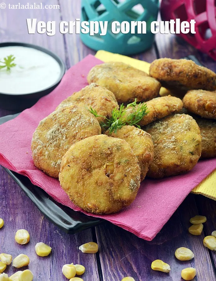 Step 24 – Serve <strong>corn fritters recipe | veg crispy corn cutlet | easy Indian fried corn fritters …