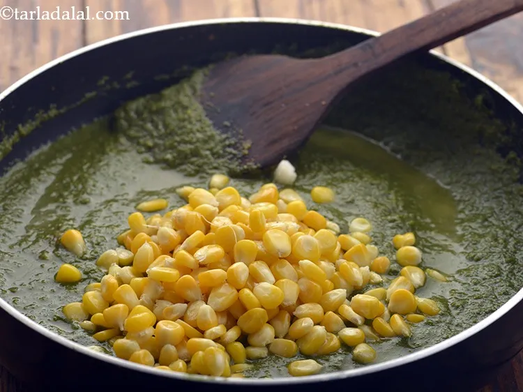 Step 24 – Add the sweet corn kernels.