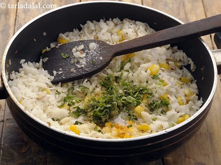 Step 14 – Add coriander for some freshness.