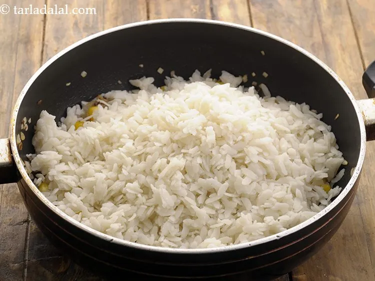 Step 8 – Add the washed, soaked and drained beaten rice.