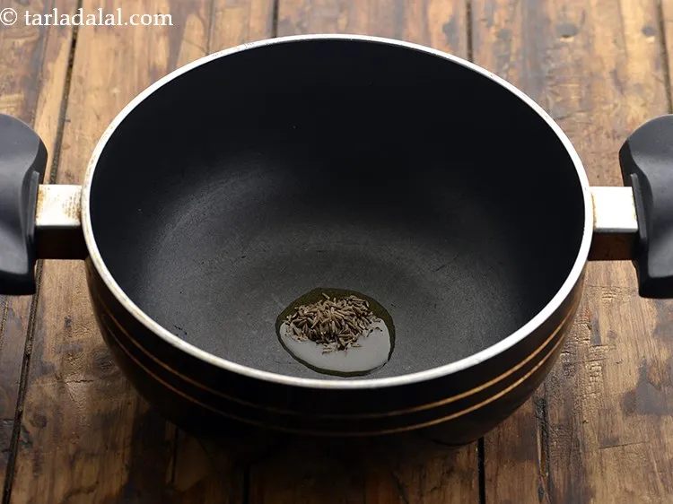 Step 11 – Add cumin seeds to the hot oil. Cumin seeds aid in digestion. Allow the cumin …