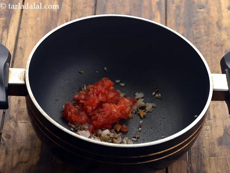 Step 15 – Then add finely chopped tomatoes. They give slight tang to the <strong>Sweet Corn Sambar for …