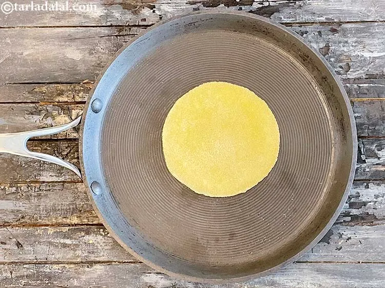 Step 16 – To cook the<strong>&nbsp;corn tortilla | Mexican corn tortilla | Indian style corn tortilla |</strong> &nbsp;first …