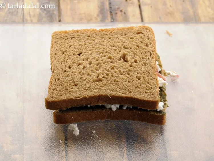 Step 25 – Sandwich it using another bread slice with the buttered-chutney side facing downwards. You can toast …