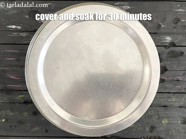 Step 6 – <meta charset="UTF-8" />Cover and soak the dal in water for at least 30 minutes.&nbsp;&nbsp;<br /> …