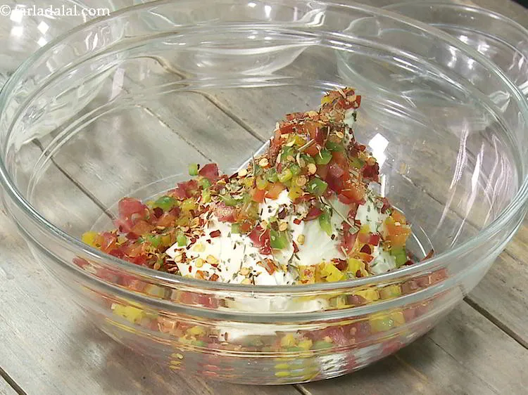 Step 6 – Also, add some dry red chilli flakes for a spicy hint.