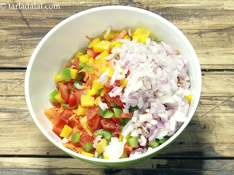 Step 6 – Add 11/4 cup&nbsp;finely&nbsp;<a href="https://www.tarladalal.com/glossary-chopped-onions-722i">chopped onions</a>.