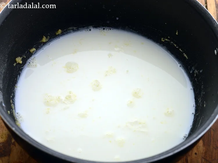 Step 14 – Add milk.&nbsp;