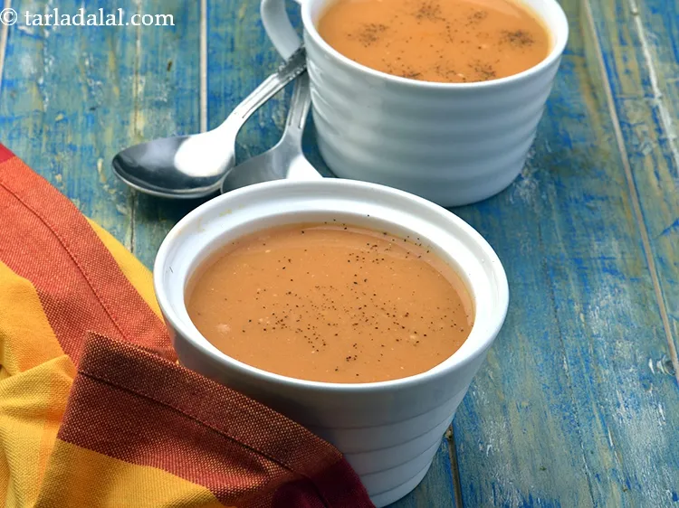 Step 35 – Serve <strong>cream of carrot soup recipe | gajar ka soup | Indian style carrot soup …