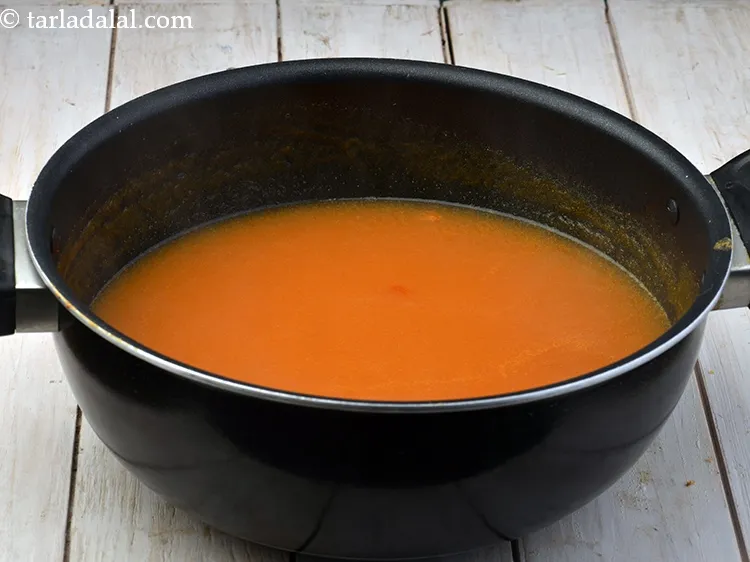 Step 28 – Transfer the mixture into a deep non-stick pan.