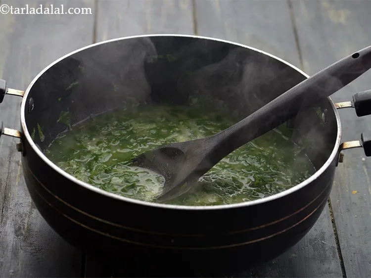 Step 16 – Mix well and cook on a medium flame for 5 to 7 minutes, while stirring …