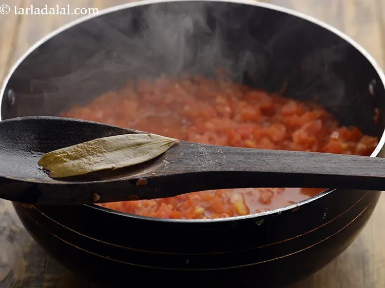 Step 7 – After cooking, remove the bayleaf and discard it.