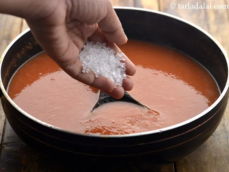 Step 18 – Add sugar. It helps in balancing the tanginess from tomatoes. You may require more or …