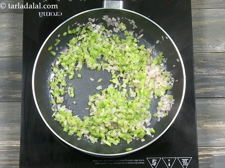 Step 7 – Saut&eacute; on a medium flame for 2 minutes.