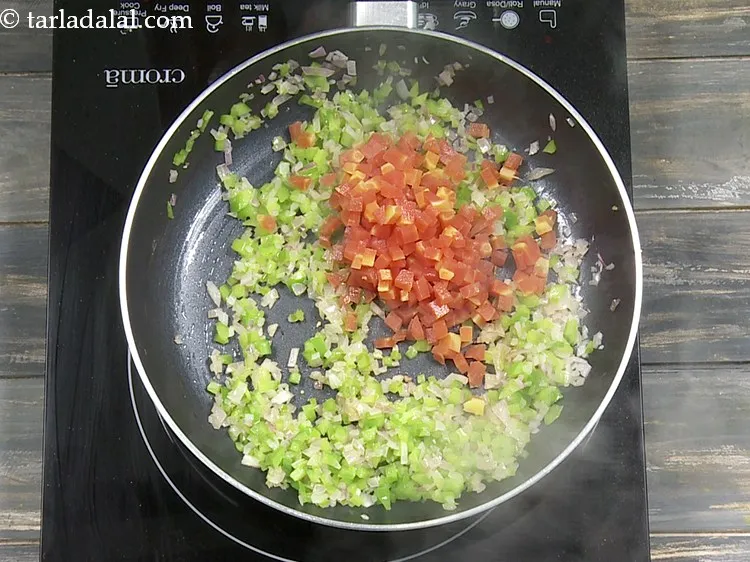 Step 8 – Add 1/2 cup&nbsp;chopped and&nbsp;<a href="https://www.tarladalal.com/glossary-blanched-carrot-1839i">blanched carrot</a>. Remember to blanch the carrots and not cook till …