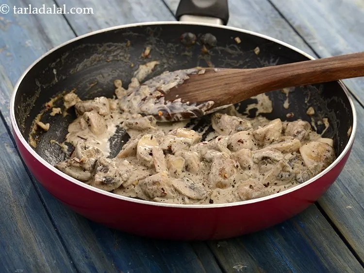 Step 14 – Mix well and cook on a medium flame for 1 minute, while stirring occasionally.