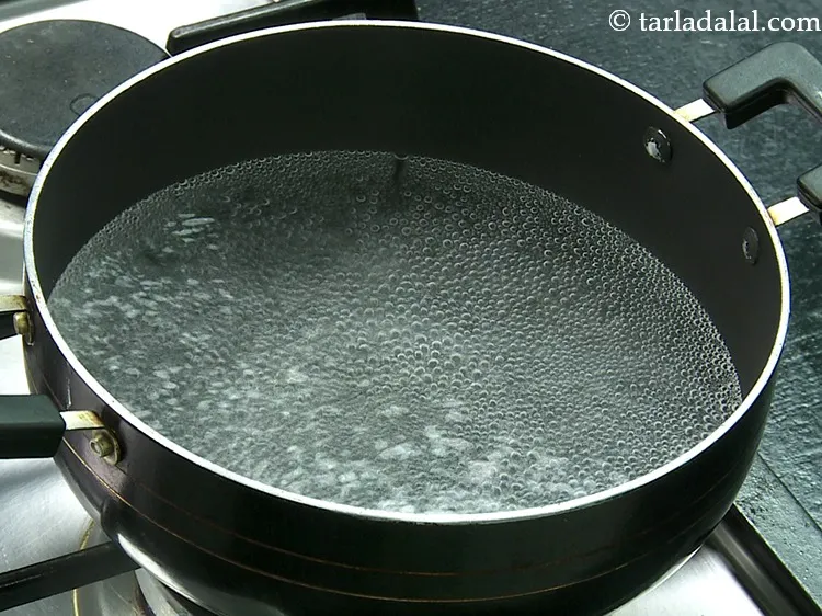 Step 13 – Boil enough water in a deep non-stick pan.