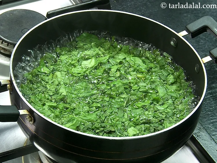 Step 16 – Cook on a medium flame for 2 minutes. This is known as blanching and it …
