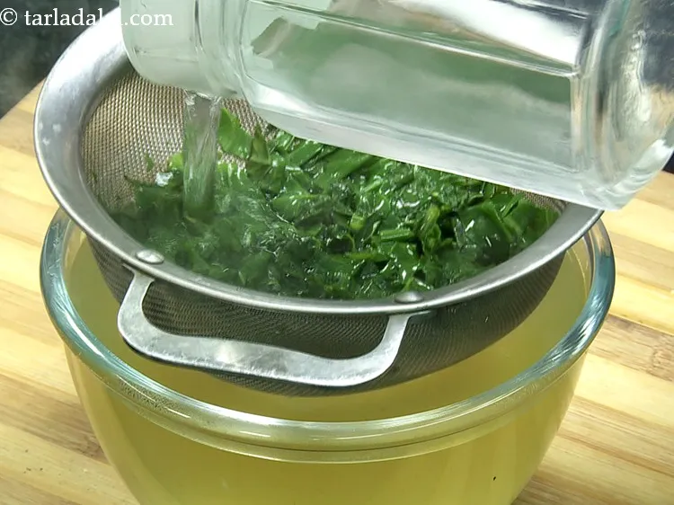 Step 18 – Transfer them in a bowl of cold water and refresh it to prevent further cooking.