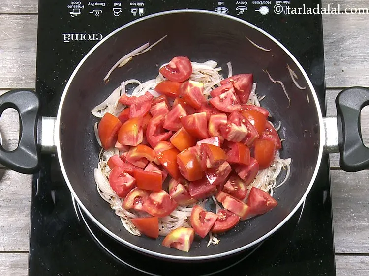 Step 11 – Add the tomato cubes.