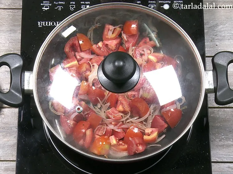 Step 13 – Cover with a lid and cook on a medium flame for 8 minutes. Remember to …