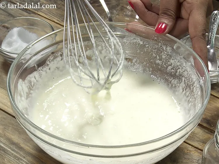 Step 15 – Mix well to make a thick batter.